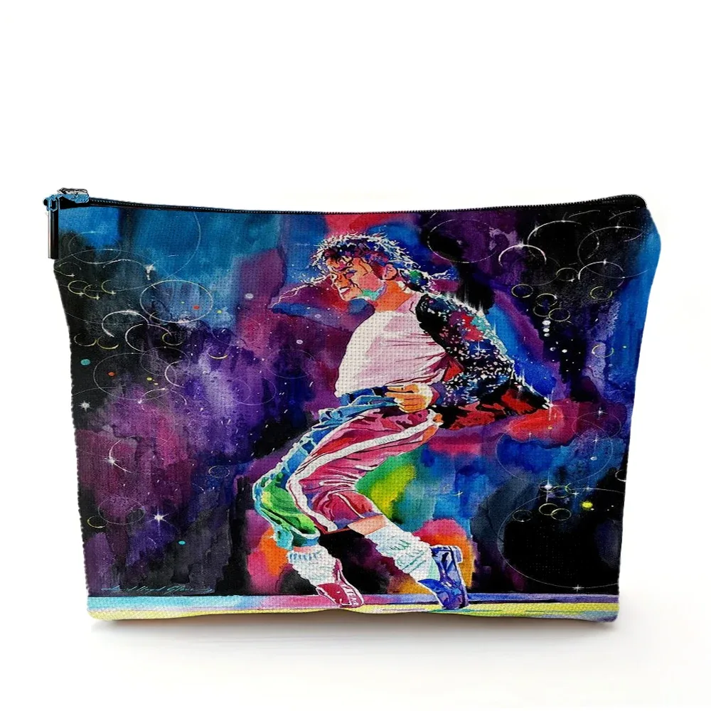 super star michael jackson sac cosmétique double impression sacs de maquillage femmes sac à main de mariage dame organisateur de voyage portefeuille enfant