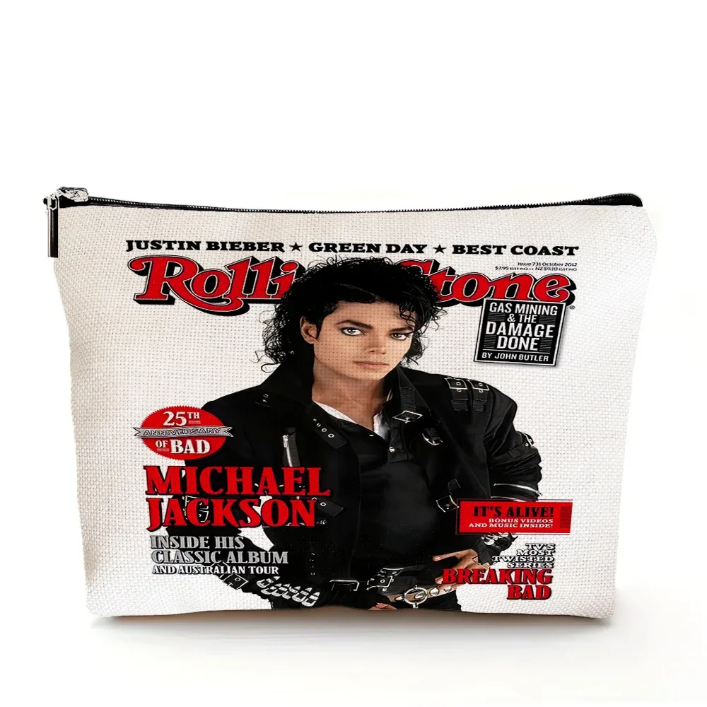 sac à cosmétiques michael jackson, sacs de maquillage double imprimé super star, sac à main de mariage pour femmes, organisateur de voyage pour dames, portefeuille pour enfant