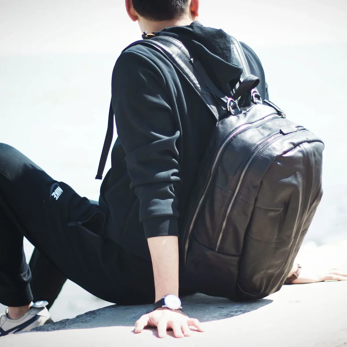 sac à dos décontracté en cuir véritable pour hommes, sacoche pour ordinateur portable de 16 pouces, sac de voyage en cuir de vache de première qualité, sacs à dos à la mode pour hommes