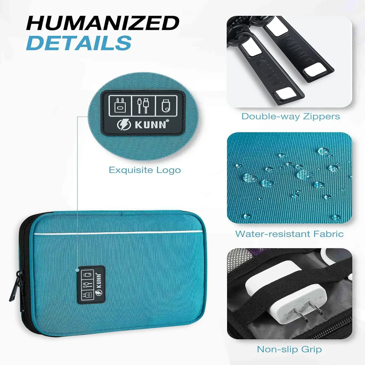 étui de voyage pour accessoires électroniques, petit sac organisateur de câbles pour organiser les objets essentiels, sac organisateur de câbles pour téléphones portables