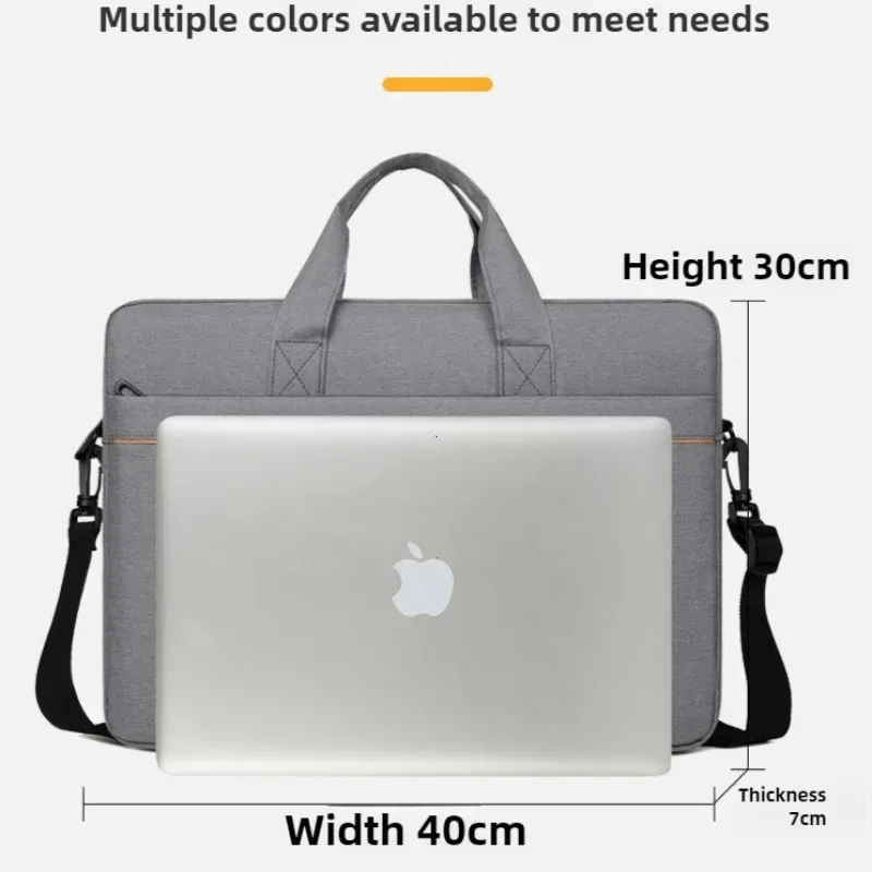 sac pour ordinateur portable 15-16 pouces pour hommes, mallette d'affaires de grande capacité, sac intérieur de rangement, sac à bandoulière simple, tissu oxford antichoc