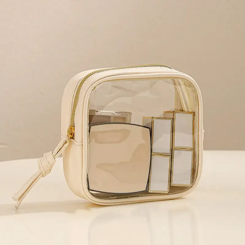 sac à cosmétiques étanche, sac de rangement portable pour cosmétiques, sac de lavage transparent en pvc de grande capacité, sac de rangement de voyage, 1/3 pièces