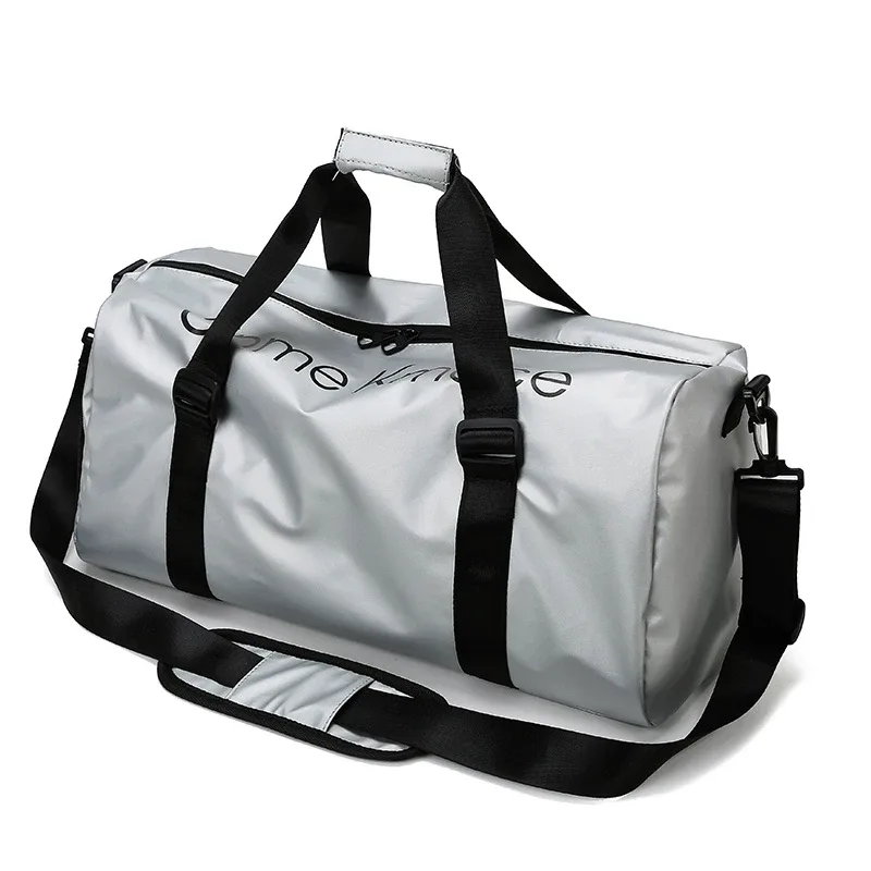 sac de voyage à bandoulière grande capacité pour hommes et femmes avec pochette pour trolley, compartiment sec/humide séparé, sac de sport, de gym, de natation, sac de voyage portable