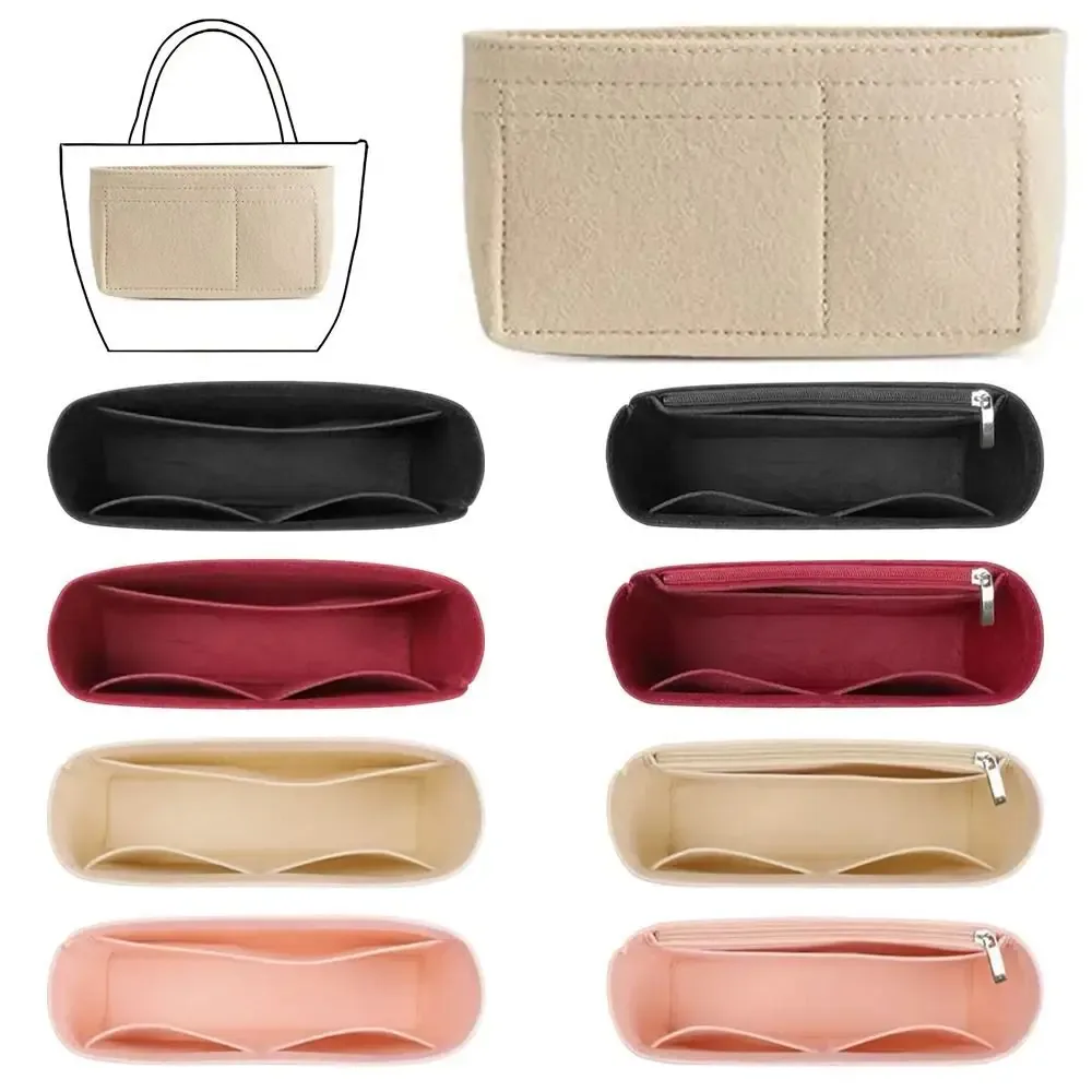 longchamp-mini sac de rangement multi-poches, doublure de sac à main en feutre, sac à main inséré, 1pc