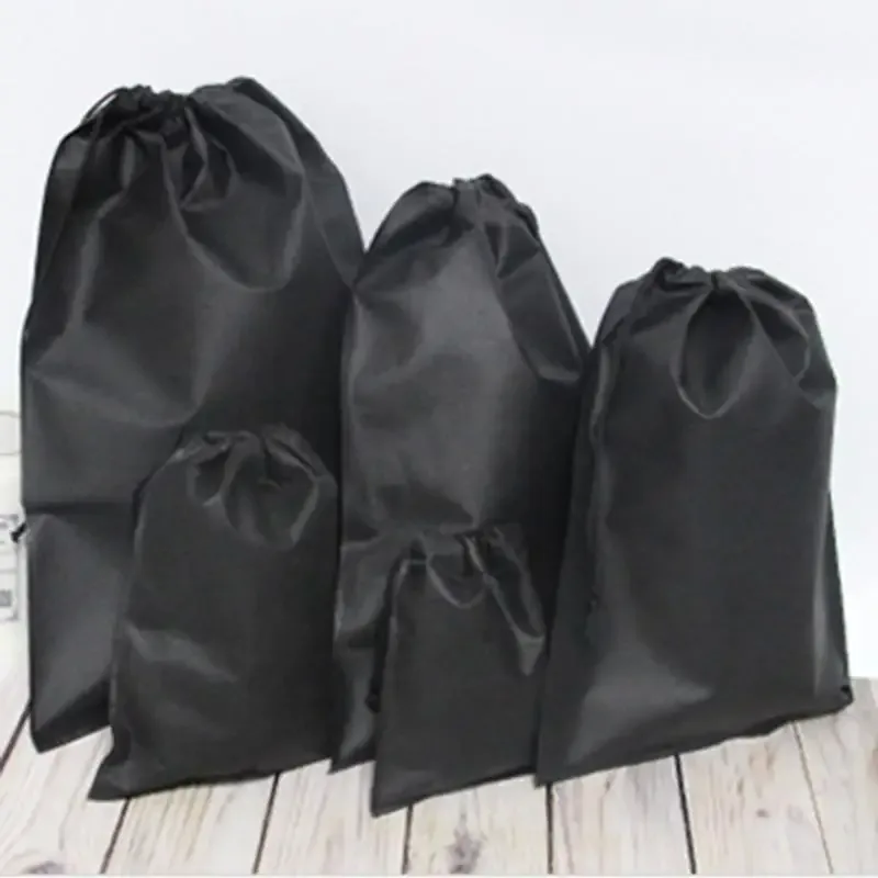 sac à chaussures de voyage portable anti-poussière avec cordon de serrage, organisateurs de pochettes, sacs de rangement de chaussures non tissés pour chaussures de sport et bottes