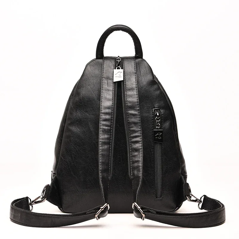 mode en cuir souple femmes sac à dos de haute qualité durable femme voyage sac à dos fermeture éclair bandoulière conception femmes sac à dos