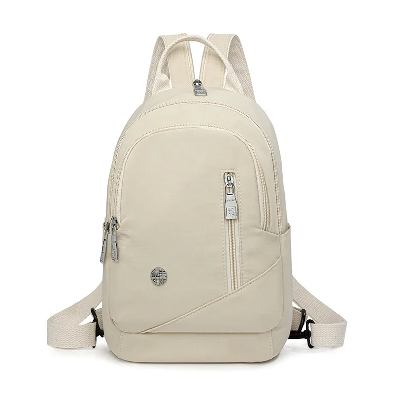 mini sac à dos en nylon six couleurs, petit sac à dos multi-compartiments pour les voyages quotidiens, sac à dos décontracté tendance pour femmes