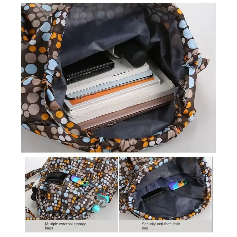 sac à bandoulière de proximité en polyester pour adolescentes, sac à provisions portable, sacs à dos de sport, imprimé floral décontracté, imperméable, grande capacité