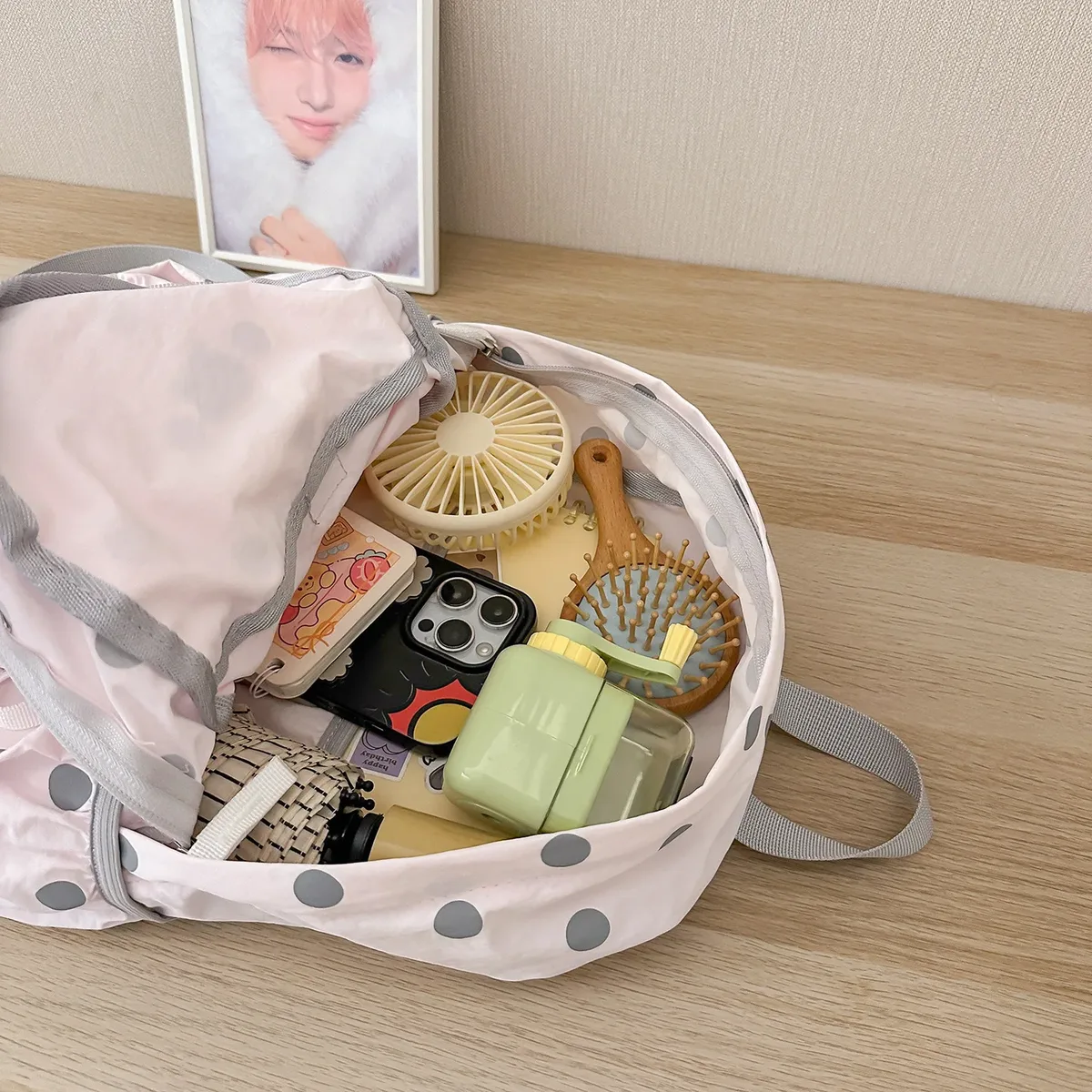 sac à dos à pois pour femmes, sacs à dos de voyage en nylon pour dames, sacs d'école de grande capacité pour adolescentes, sacs à bandoulière de créateur