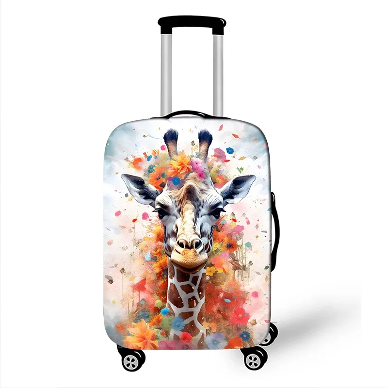 housse de protection pour valise aquarelle, motif animal mignon, tigre, lapin, panda, pour voyage, valise, housse de chariot élastique