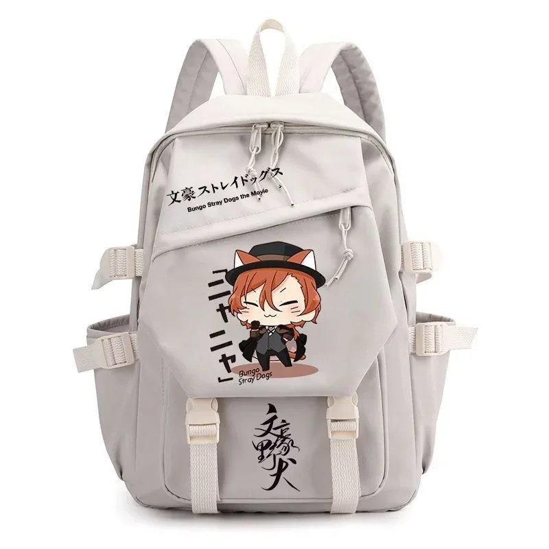 sac à dos anime bungo stray dogs cartoon, cartable pour adolescents, cartable pour hommes et femmes, mode cosplay, ordinateur portable, voyage en plein air, mochila