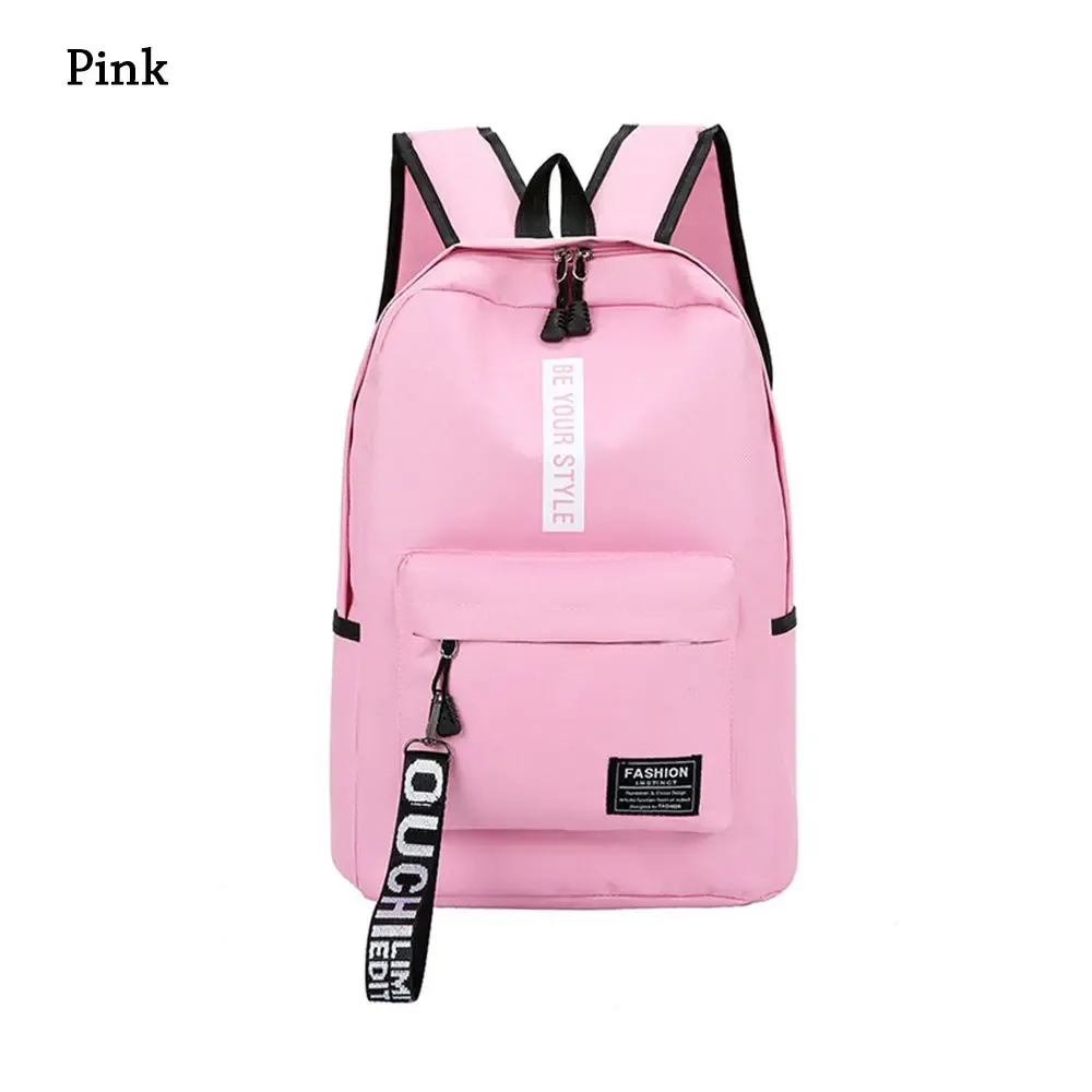 andrembroidery destroy canvas school backpack, sac de voyage portable, grande capacité, adolescents, nouveau