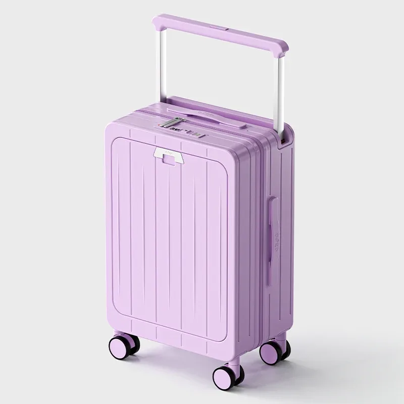 2025 nouveau porte-bagages renforcé pc valise ouverte avant 20 24 pouces voyage d'affaires grand embarquement à main durable