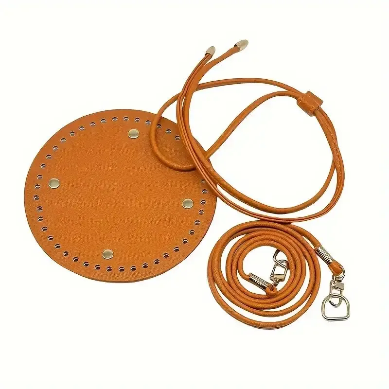 ensemble de 6 accessoires pour la fabrication de sacs à main et sacs bandoulière diy faits main : sangle de sac ronde + bandoulière + ensemble d'accessoires pour sac seau à cordon, idéal pour la création de sacs et de portefeuilles faits main, cadeau