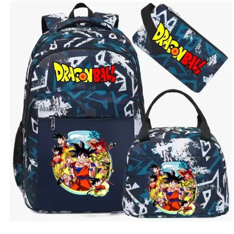 sac à dos camouflage dragon ball pour filles, sac de retour à l'école pour étudiants, poches pour garçons, capacité pour adolescents, sac à dos pour ordinateur portable, harajuku mochilas