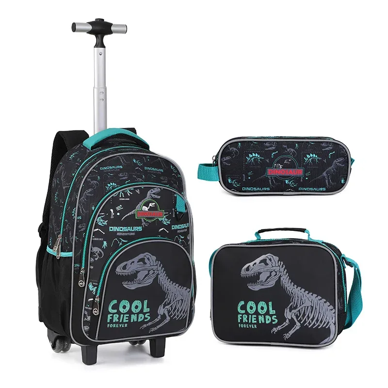 ensemble de sacs à dos à roulettes pour enfants, sac à dos à roulettes pour garçons, sac d'école à roulettes, bagages de voyage à roulettes pour enfants