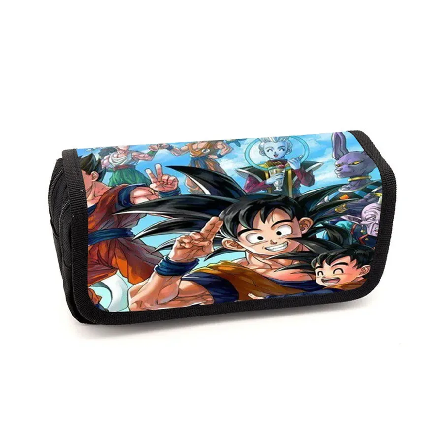 étui à crayons dragon ball multi-couches grande capacité, trousse scolaire durable, sac de papeterie unisexe pour garçons et filles de 6 à 10 ans