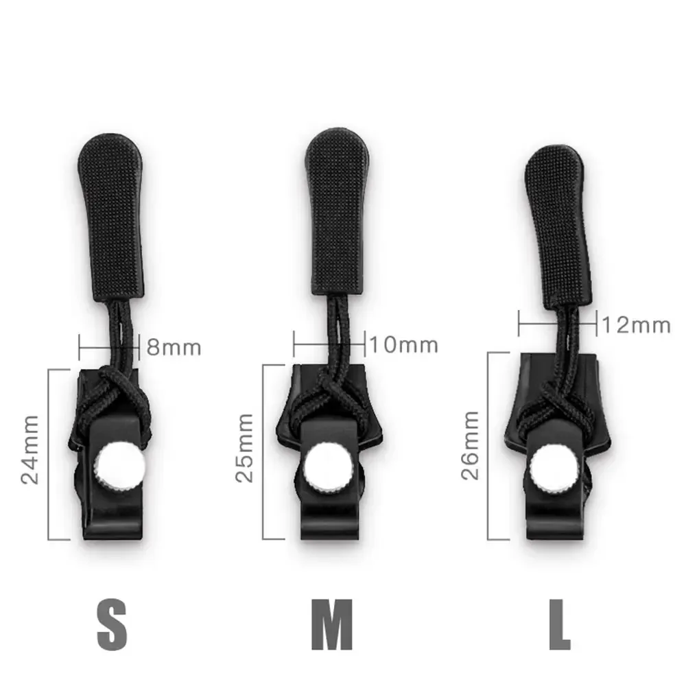kit de réparation de fermetures éclair de 3 tailles différentes, boucle de remplacement amovible, tirette de fermeture éclair instantanée, outils de couture en métal