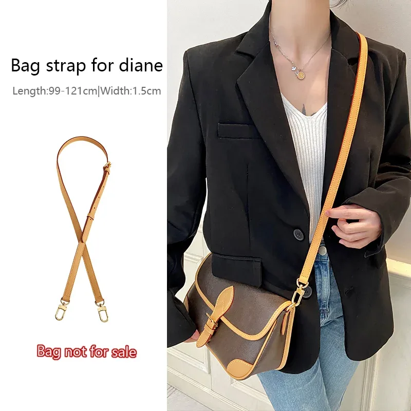 sangle de sac en peau de vache pour sac lv diane, sangle de sac à bandoulière, sangle de sac à bandoulière, accessoire de remplacement de sac durable en cuir véritable