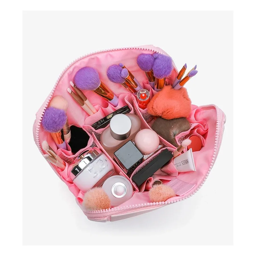 sac de rangement en pvc rayé, grande capacité, pochette de rangement pour articles de toilette de voyage en plein air, sac à cosmétiques de voyage portable, 1 pièce