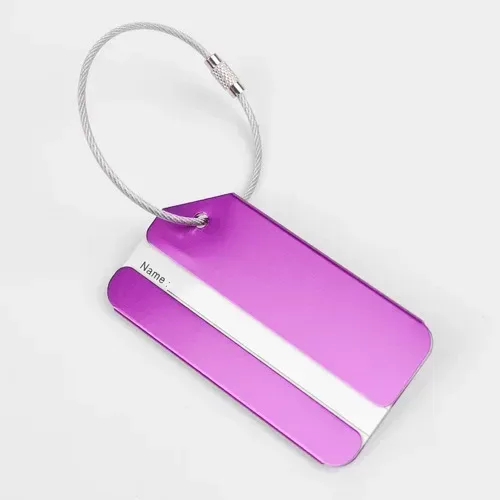 étiquette de bagage de voyage créative et décontractée en alliage d'aluminium, porte-adresse d'identification de valise, étiquettes de bagage d'embarquement, étiquette portable