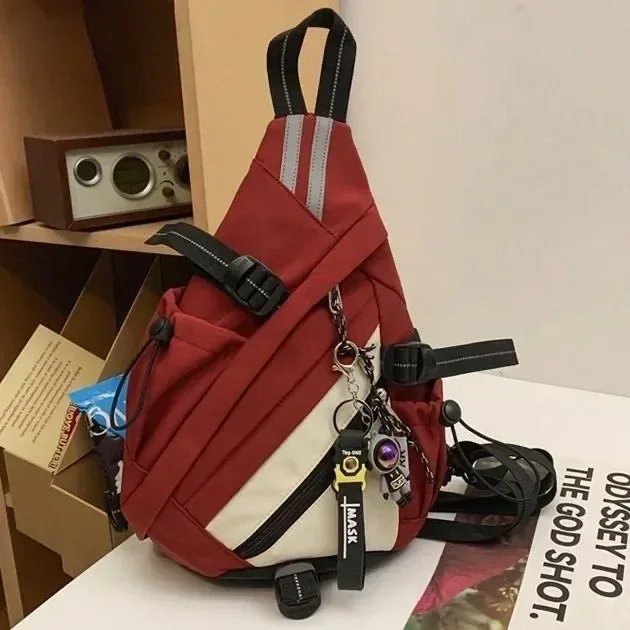 sac à dos de dehors hip hop pour homme et femme, multifonction, étanche, voyage, école, à bandoulière, poitrine, nouvelle collection