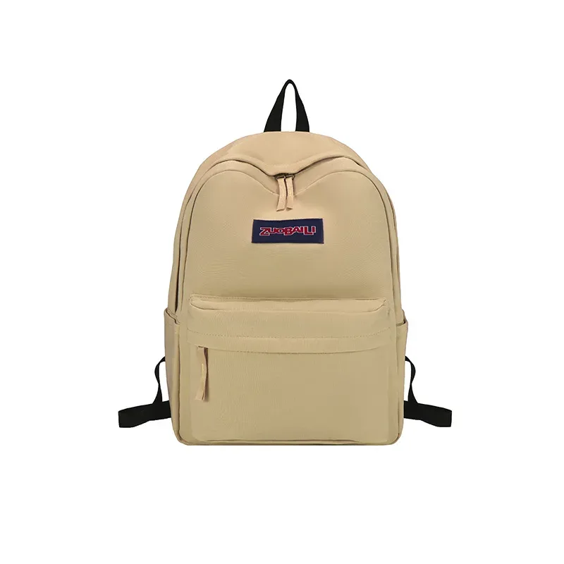 sac à dos de voyage décontracté pour l'extérieur, léger, résistant à l'usure, grande capacité, sac à double bandoulière, style simple, en tissu oxford, pour étudiants