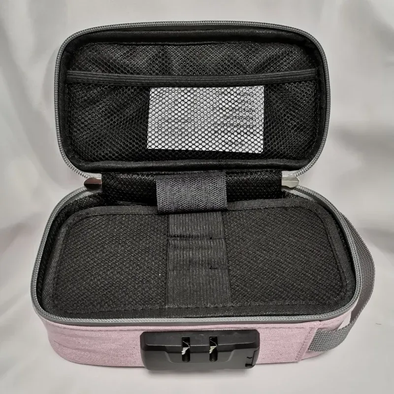 nouveau sac de rangement avec serrure à combinaison, étui de rangement de voyage portable pour hommes/femmes, boîte de maquillage verrouillable, sacs à main de toilette de beauté