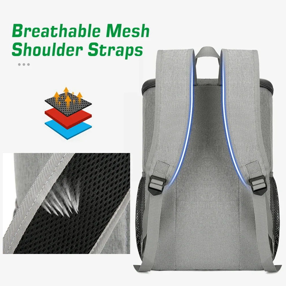 sac à dos isotherme de 30l, étanche, pour le déjeuner, les pique-niques, le camping, la randonnée, la plage