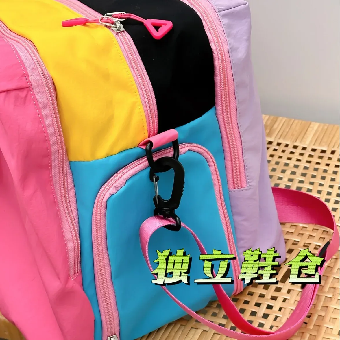 sac de voyage tendance multicolore pour courts séjours, sac de sport léger à main, sac de voyage pour l'hébergement et les loisirs