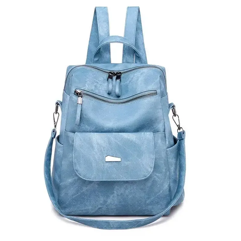 version coréenne grande capacité sac à dos femme sac à dos mode personnalité pu double sacs à bandoulière sac à dos femme