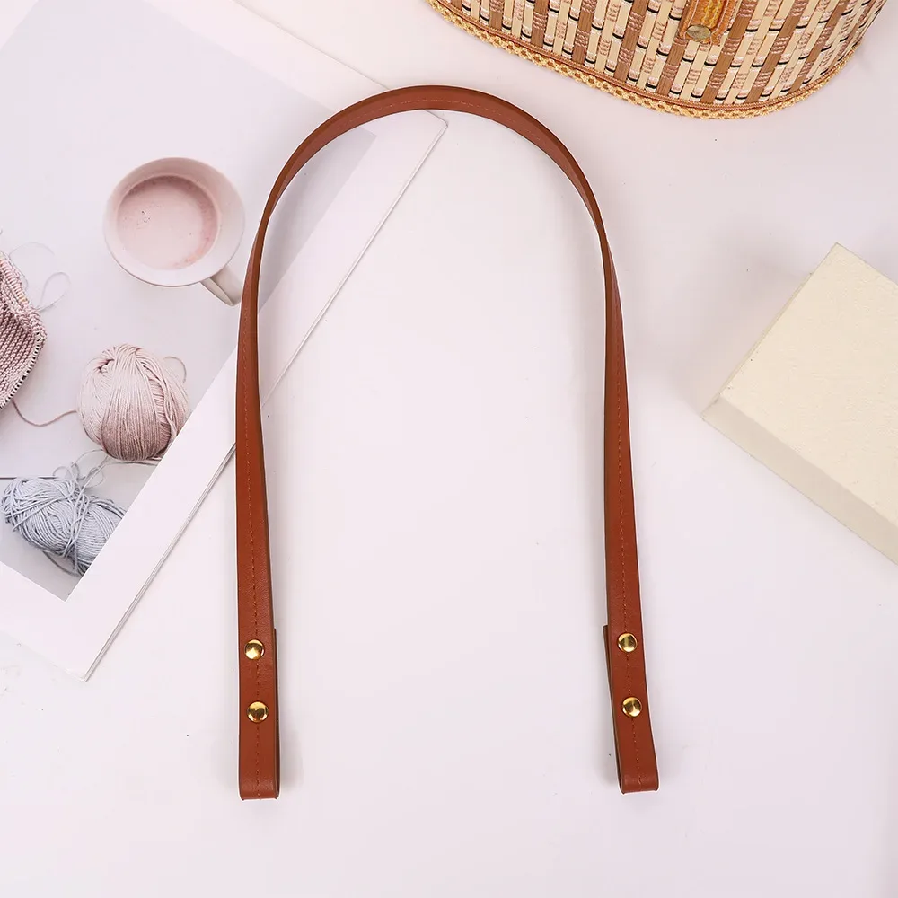 2 pièces couleur unie détachable en cuir pu sac ceinture bricolage poignée de remplacement sacs à bandoulière accessoires sac à main bande sangle bande poignée