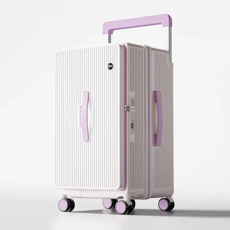 klqdzms bagage roulant capacité surdimensionnée boîtier de chariot abs + boîte d'embarquement pc 20 "24" 26 "28" 30 "32 pouces valise de voyage pour femmes