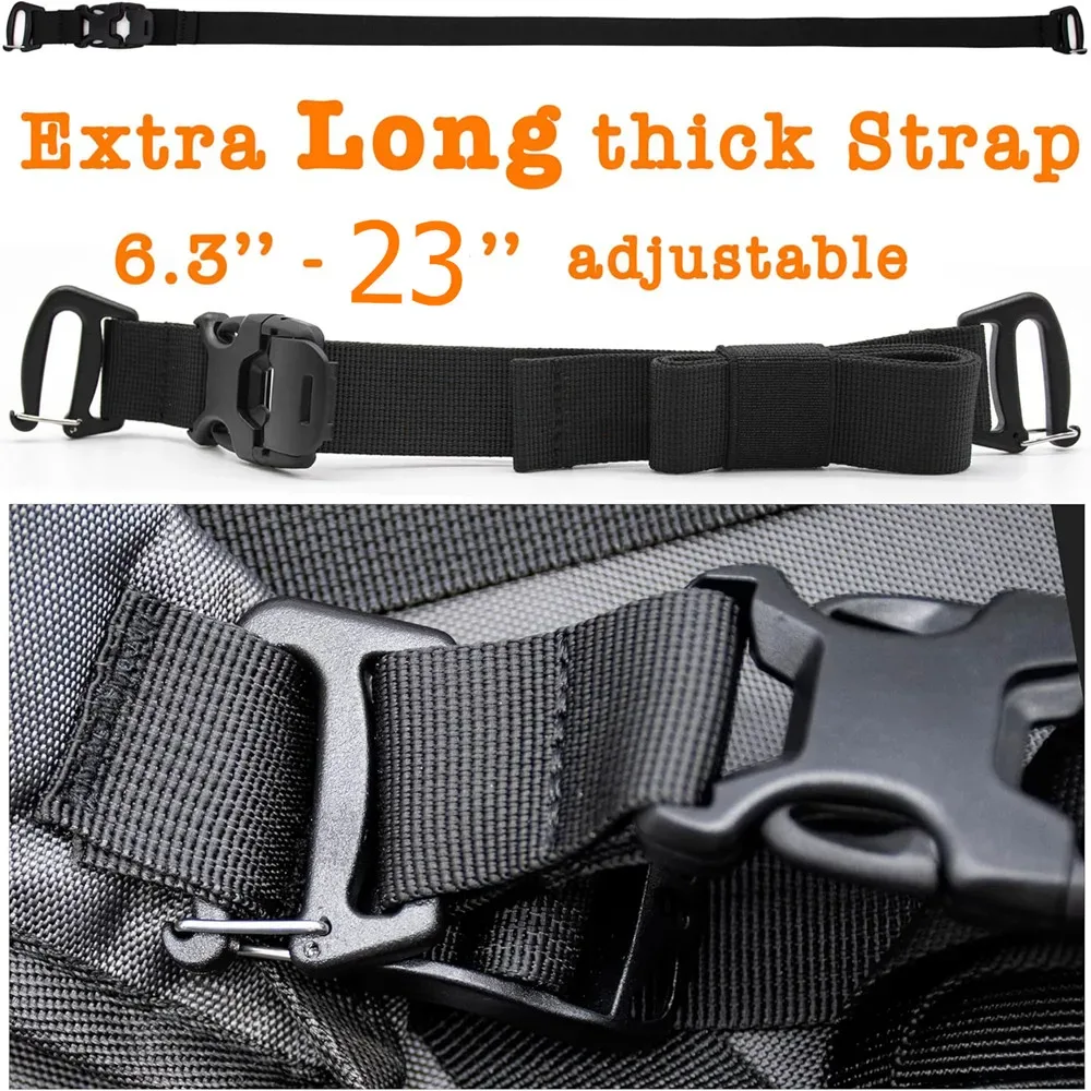 sangles de fixation pour sac à dos tactique, 4 pièces, avec boucle à dégagement rapide, sangles d'attache réglables robustes, ceinture de serrage et d'ajout de poids