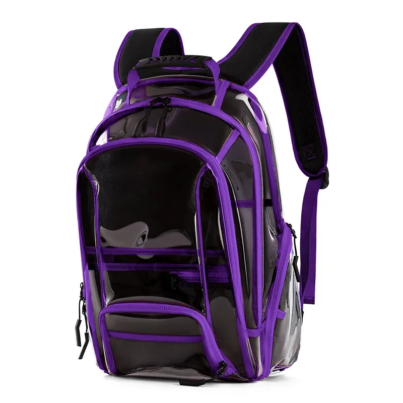 sac à dos transparent en pvc de grande capacité, sac à bandoulière étanche pour lycéens, stade sportif, festival de musique