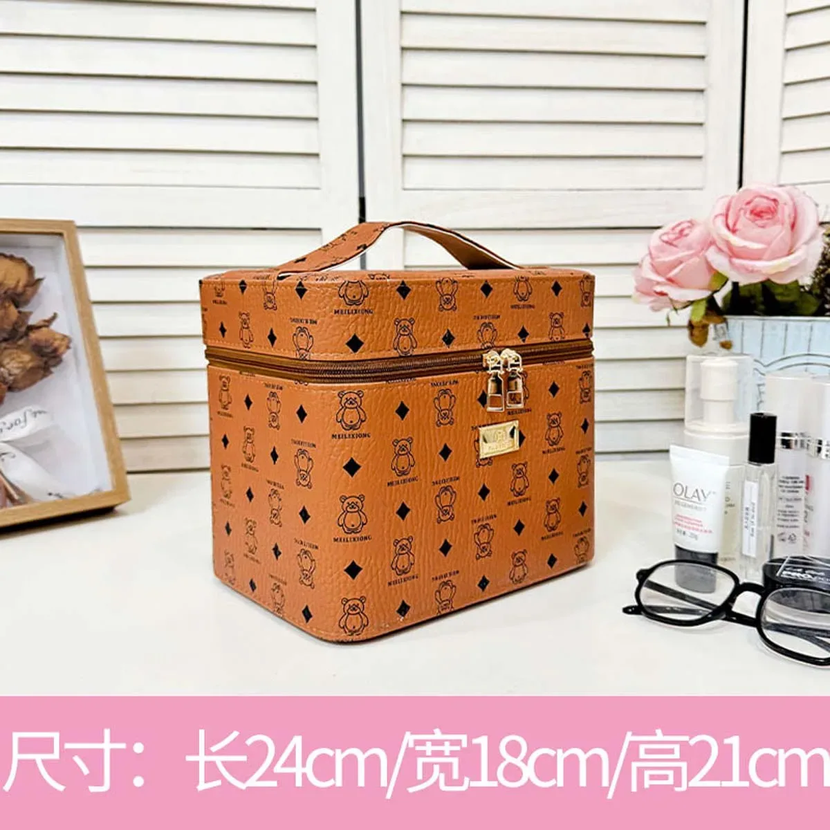 trousse de maquillage chancelier avancée, haute qualité, grande capacité, portable, boîte de rangement de cosmétiques, valise de voyage spéciale, mode, nouveau