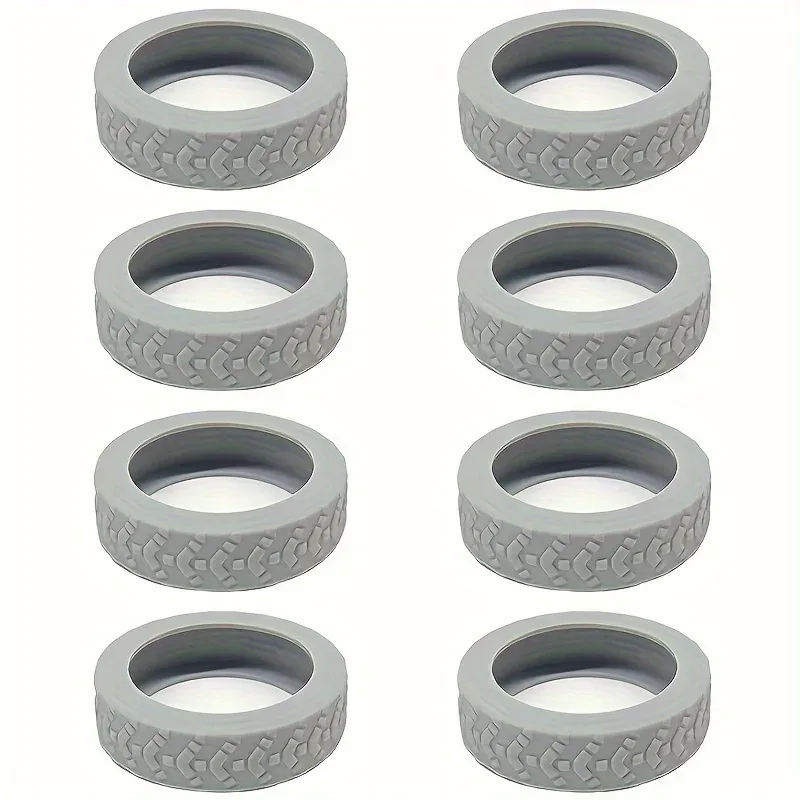 ensemble de protection de roue à bagages amélioré et épaissi de 8 pièces, ensemble de réparation de roues, ensemble de sourdine de roue à bagages de remorque
