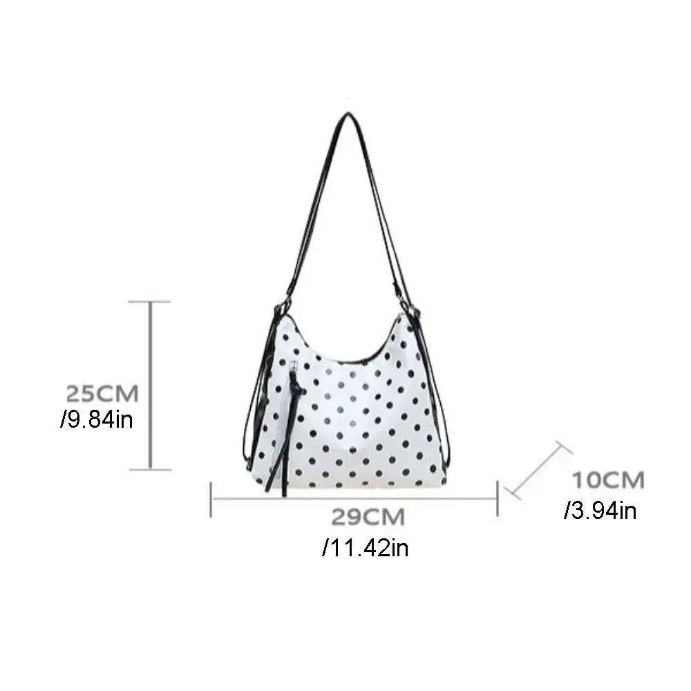 sac à bandoulière en cuir pu à pois, grande capacité, léger, sac fourre-tout, sac sous le bras, sac à dos, sac seau, cadeau pour femme