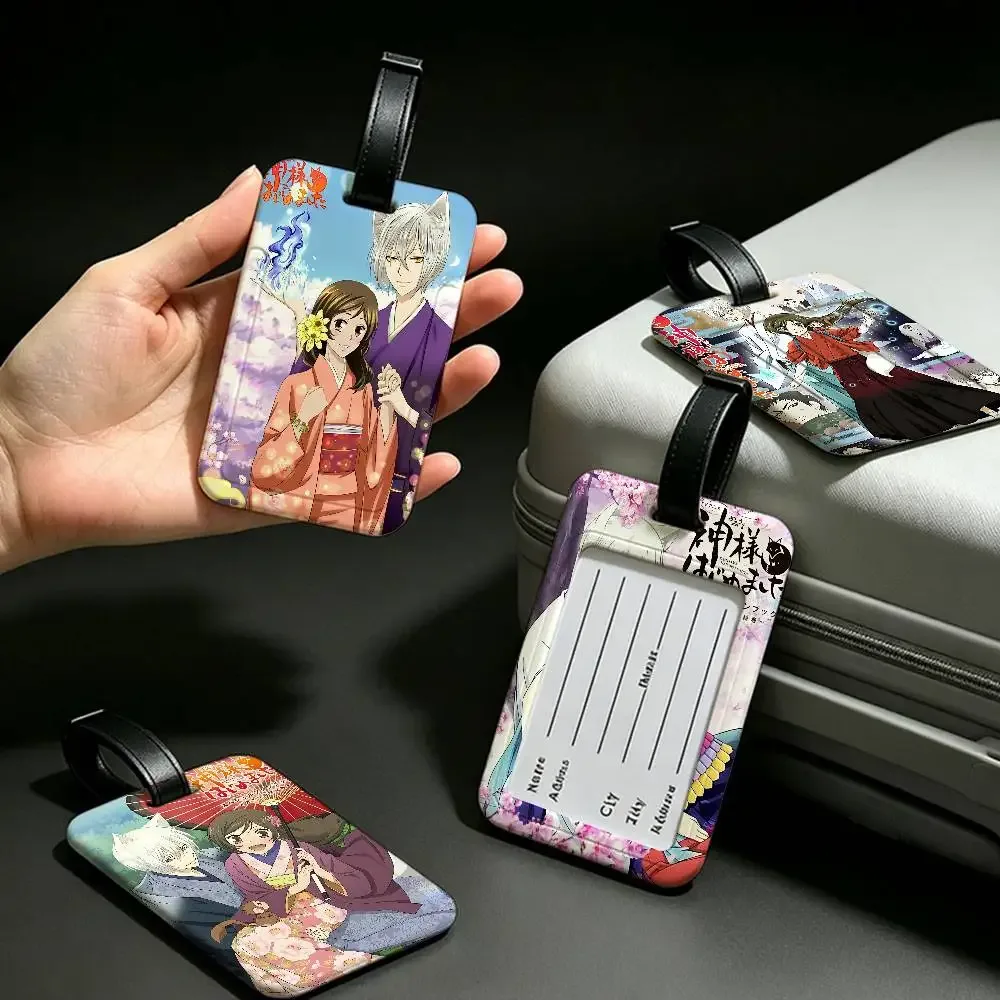 étiquette de bagage portable anti-perte anime k-kamisama kiss magazine, étui de carte d'informations en pvc, é
