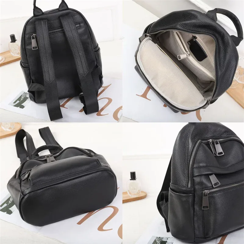 sac à dos en cuir véritable pour femme, doux, quotidien, grand, spacieux, à la mode, en cuir de vache, pour voyage, affaires, collège, sac à bandoulière