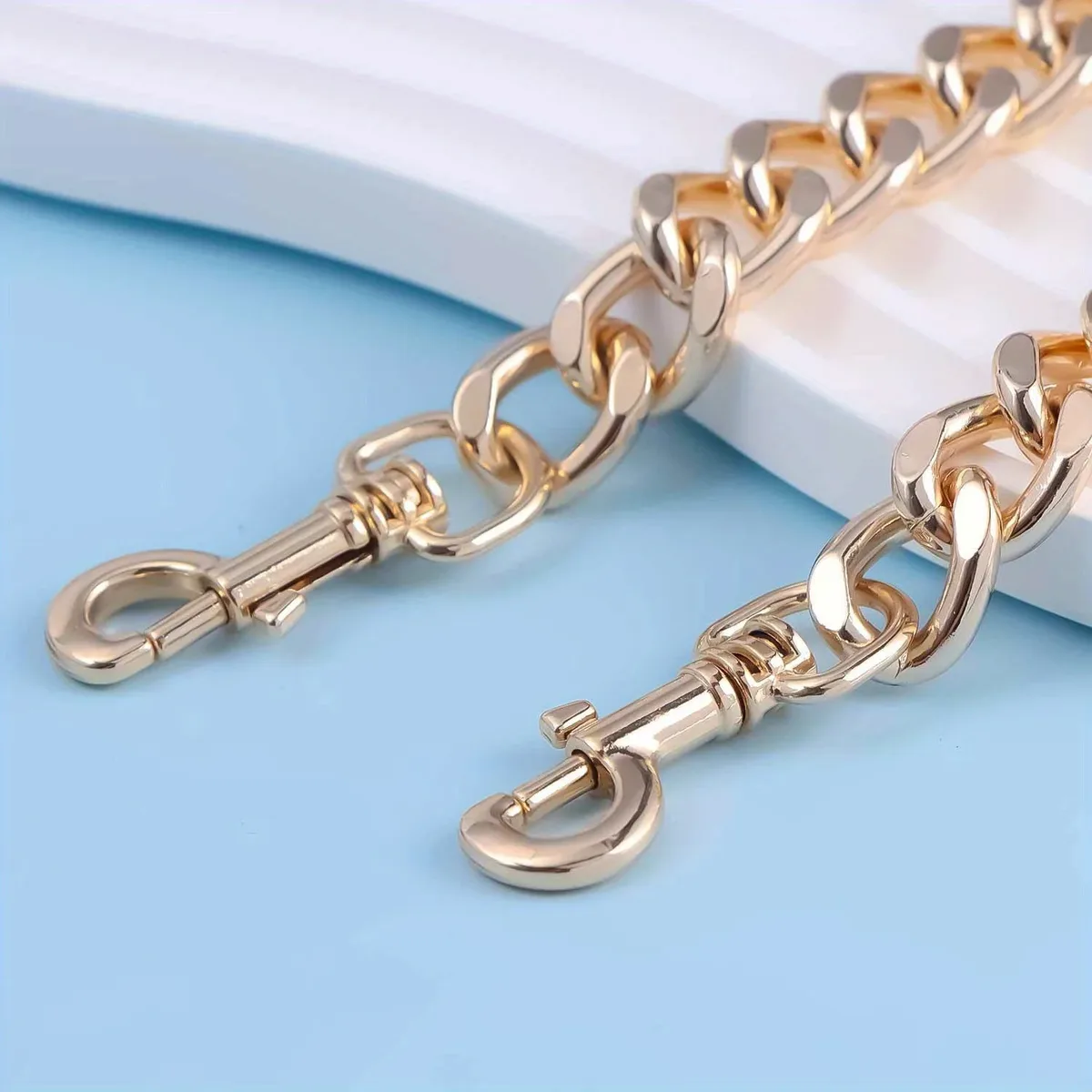 chaîne en métal et aluminium pour sac messager, sangle d'épaule de remplacement, chaîne épaisse, bricolage, chaîne de sac à bandoulière décorative
