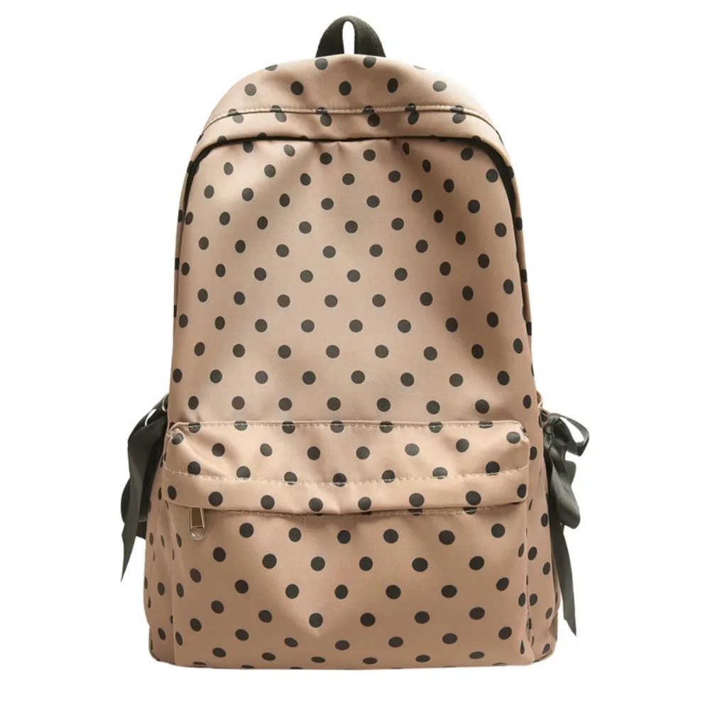 sac à dos y2k à pois avec nœud, design minimaliste, sac à dos léger et durable pour étudiants, idéal pour le quotidien