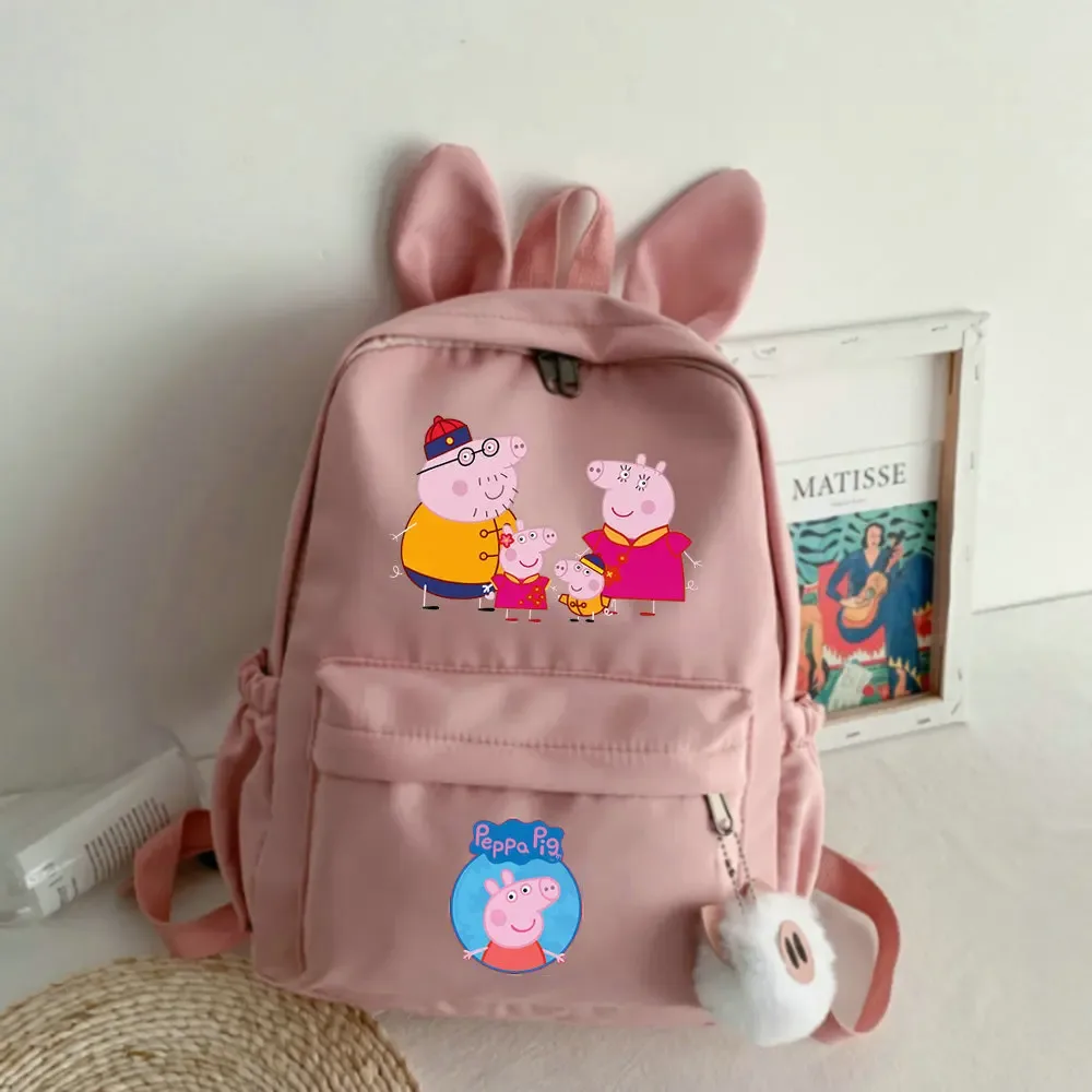 sac à dos grande capacité peppa pig, mignon, polyvalent, pour étudiants, loisirs, voyage, saison de rentrée scolaire