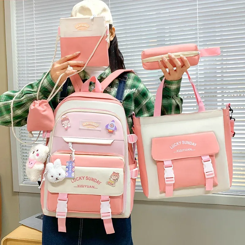 sac à dos scolaire tendance 2026 pour fille, sac de voyage, sac à dos d'épaule grande capacité léger pour élèves du primaire, du collège et du lycée - mochila escolar