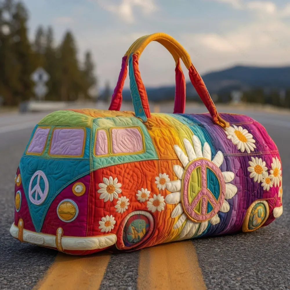 sac de voyage matelassé à sangle réglable, grande capacité, sac fourre-tout, sac à main pour courtes distances, sac de voyage matelassé 3d