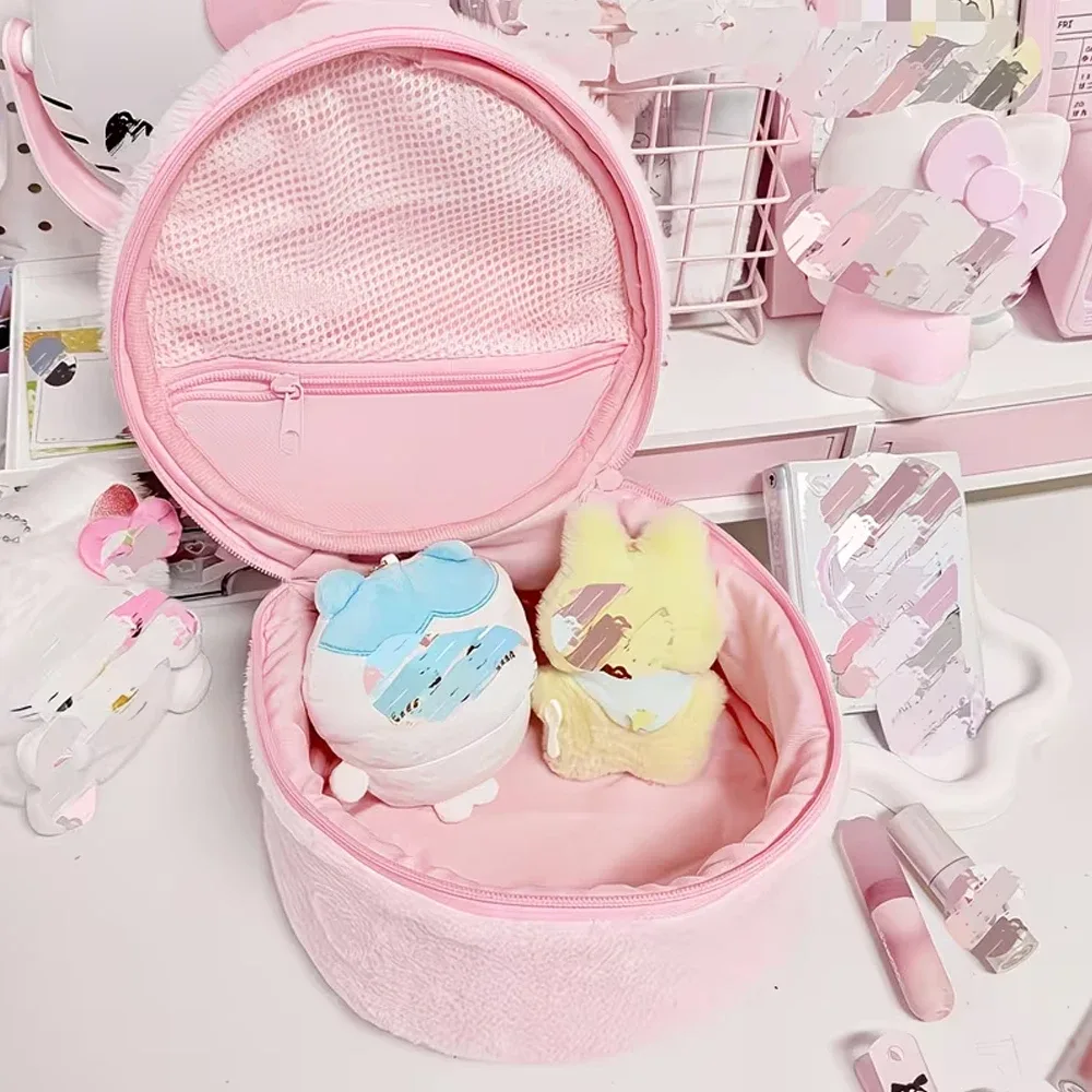 pochette en peluche en forme de fraise de grande capacité, trousse de maquillage de grande capacité, sac de rangement pratique, rangement pour articles de toilette, rangement pour produits de soin de la peau, trousse d