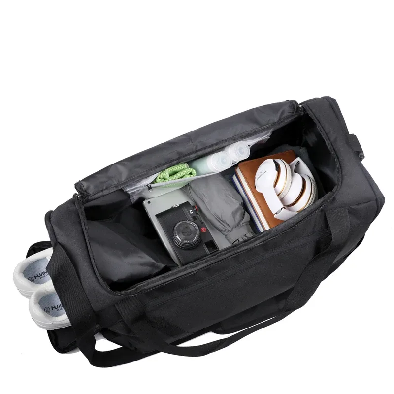 sac de fitness de grande capacité avec logo personnalisé pour homme, sac de voyage, grand bagage, sac de boxe, sac de sport, motif de nom imprimé