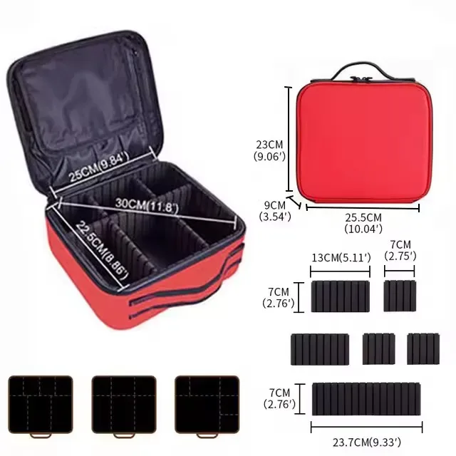 trousse de maquillage professionnelle pour femme, organiseur de cosmétiques, boîte de rangement pour esthéticienne, valise à outils pour ongles, sac de maquillage pour femme