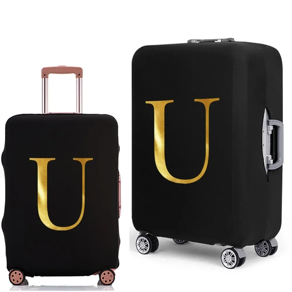 housse de protection pour bagages avec lettres imprimées, étui de protection plus épais pour valise, étui anti-poussière élastique pour accessoires de voyage de 18 à 32 pouces