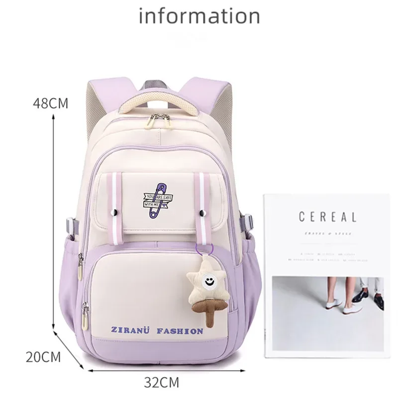 pendentif crème glacée école primaire sac à dos 1-6 grade mignon coloré sacs d'école pour les filles étanche grande capacité cartables sac